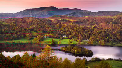 Bing wallpaper November 4, 2024. Grasmere, Lake District, Cumbria, England (© Thomas Molyneux/Getty Images)