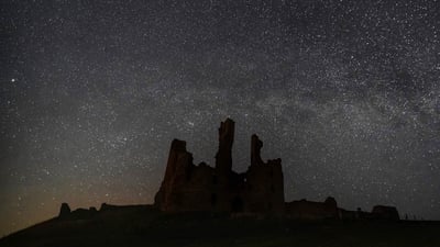 Bing wallpaper February 10, 2024. Dunstanburgh Castle, England (© Owen Humphreys/PA Images/Getty Images)