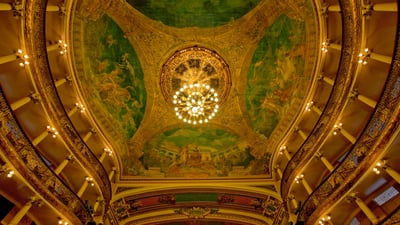 Bing wallpaper September 19, 2024. Interior do Teatro Amazonas em Manaus, Amazonas (© Altrendo Images/Shutterstock)