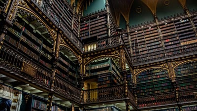 Bing wallpaper October 29, 2024. Gabinete Real de Leitura, Rio de Janeiro Real Gabinete Português de Leitura (© Lorena Samponi/Shutterstock)