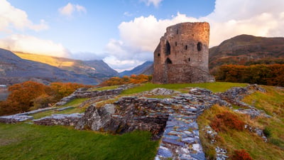 Bing wallpaper October 18, 2026. Dolbadarn Castle, Llanberis, Eryri National Park (Snowdonia), Wales (© joe daniel price/Getty Images)
