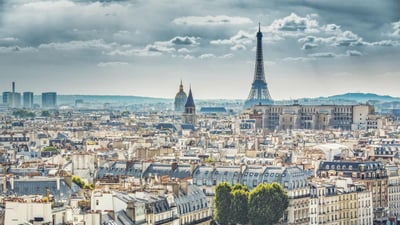 Bing wallpaper March 31, 2019. View of Paris, France, with the Eiffel Tower, taken from Notre-Dame Cathedral (© Funny Solution Studio/Shutterstock)