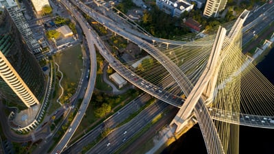 Bing wallpaper January 25, 2023. Ponte Estaiada na cidade de São Paulo (© gustavofrazao/Getty Images)