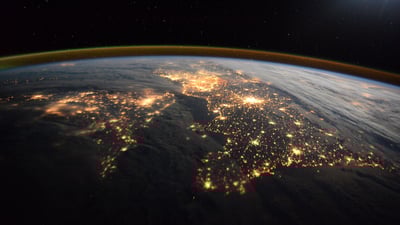 Bing wallpaper April 11, 2023. Earth seen from the International Space Station (© Tim Peake/ESA/NASA via Getty Images)