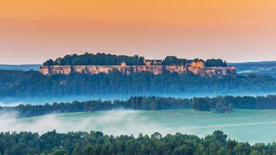 Bing wallpaper May 10, 2019. Königstein Fortress, near Dresden, Saxon Switzerland, Saxony, Germany (© Gunter Kirsch/Alamy Stock Photo)