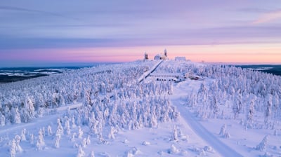 Bing wallpaper January 17, 2021. Weather Station and Fichtelberghaus Hotel on Fichtelberg Mountain (1214m), Oberwiesenthal, Ore Mountains, Erzgebirge, Saxony, Germany (© Cornelia Dorr/eStock Photo)