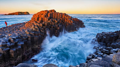 Bing wallpaper March 15, 2019. Fingal Head with a rock fisherman on the headland (© Auscape/UIG via Getty Images)