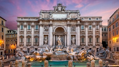 Bing wallpaper October 14, 2025. Fontana di Trevi, Piazza di Trevi, Roma (© RilindH/RooM)