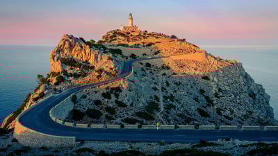 Bing wallpaper March 28, 2020. Formentor lighthouse at the tip of Cap de Formentor, Mallorca, Spain (© Lasse Eklöf/DEEPOL by plainpicture)