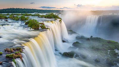 Bing wallpaper April 30, 2025. Iguazu Falls seen from Paraná, Brazil (© agustavop/Getty Images)