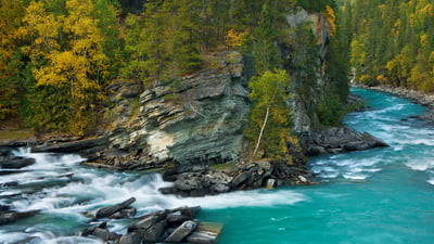 Bing wallpaper September 24, 2023. The Fraser River near Mount Robson, British Columbia, Canada (© phototropic/Getty Images)