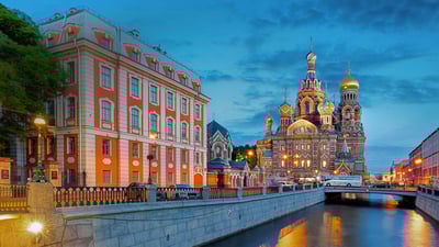 Bing wallpaper June 11, 2020. Griboyedov Canal and the Church of the Savior on Spilled Blood in Saint Petersburg, Russia (© Tomas Sereda/Getty Images)