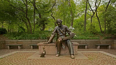 Bing wallpaper April 2, 2019. Statue of Hans Christian Andersen in New York City’s Central Park (© Stuart Forster/Shutterstock)