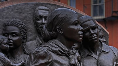 Bing wallpaper March 10, 2021. 'Step on Board,' the Harriet Tubman Memorial, sculpted by Fern Cunningham, in Boston, Massachusetts (© Anthony Pleva/Alamy)