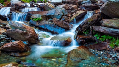 Bing wallpaper April 14, 2020. Bhagsu waterfalls in the Dharamsala region, Himachal (© f9photos/iStock/Getty Images Plus)