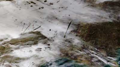 Bing wallpaper March 23, 2019. From NASA’s Terra satellite, an image of fallstreak holes in clouds over the southern United States (© NASA)