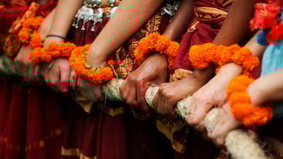 Bing wallpaper July 3, 2019. Ratha Yathra chariot being pulled in Odisha (© DIBYANGSHU SARKAR/AFP/Getty Images)