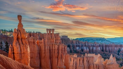 Bing wallpaper July 31, 2024. Hoodoos, Sunset Point, Bryce Canyon National Park, Utah (© Tim Fitzharris/Minden Pictures)