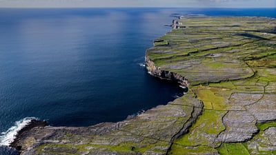 Bing wallpaper March 17, 2021. Inisheer, the smallest of the three Aran Islands, in Galway Bay, Ireland (© Chris Hill/Minden Pictures)