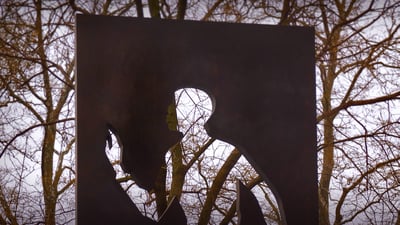 Bing wallpaper February 22, 2021. 'Invisible Man,' a memorial to Ralph Ellison in Riverside Park, New York City (© Randy Duchaine/Alamy)