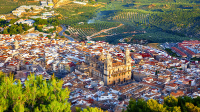Bing wallpaper October 18, 2025. Catedral de la Asunción, Jaén, Andalucía, España (© JoseIgnacioSoto/Getty Images)