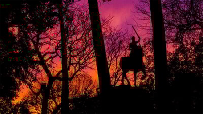 Bing wallpaper March 8, 2020. The Joan of Arc Monument at Riverside Park in Manhattan (© Chase Guttman/Alamy)