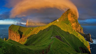Bing wallpaper July 29, 2020. Kalsoy Island, one of the Faroe Islands (© Swen Stroop/Getty Images Plus)