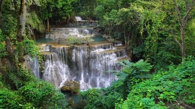 Bing wallpaper September 10, 2020. Huay Mae Khamin waterfall in Khuean Srinagarindra National Park, Thailand (© ImpaKPro/Getty Images)