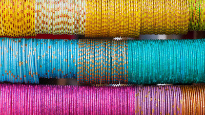 Bing wallpaper October 16, 2019. Colourful bangles in a market, Andhra Pradesh (© Tim Gainey/Alamy Stock Photo)