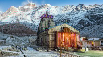 Bing wallpaper February 28, 2022. Kedarnath Temple in Uttarakhand, India (© saiko3p/iStock/Getty Images Plus)