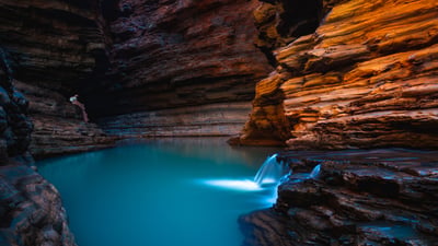 Bing wallpaper January 27, 2021. Kermits Pool, Karijini National Park, Western Australia (© Abstract Aerial Art/Getty Images)