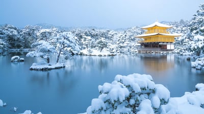 Bing wallpaper December 16, 2020. ｢金閣寺｣京都, 北区 (© M. Watson/ardea.c/age fotostock)