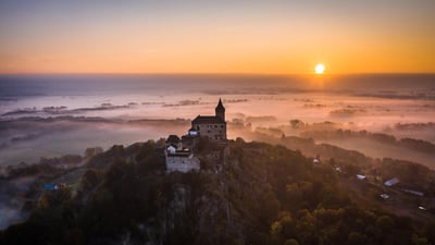 Bing wallpaper October 28, 2026. Kunětická hora Castle, Bohemia, Czechia (© Marek Saroch/Alamy)