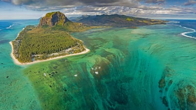 Bing wallpaper February 24, 2021. Le Morne Brabant, Mauritius (© Hemis/Alamy)