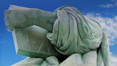 Bing wallpaper September 17, 2019. Detail of the Statue of Liberty, on Liberty Island, New York (© Judy Dillon/Getty Images Plus)