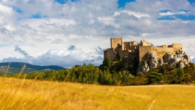 Bing wallpaper September 24, 2020. Loarre castle, Huesca, Aragón, Spain (© Sebastian Wasek/Alamy)