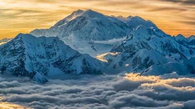 Bing wallpaper February 19, 2022. Mount Logan in Kluane National Park and Reserve, Yukon, Canada (© plainpicture/Design Pics/Robert Postma)