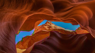 Bing wallpaper February 9, 2023. Lower Antelope Canyon near Page, Arizona (© AZCat/Getty Images)
