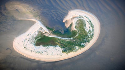 Bing wallpaper May 12, 2019. Insel Lütje Hörn im Wattenmeer, Nordsee, Niedersachsen, Deutschland (© plainpicture/Peter Hamel)