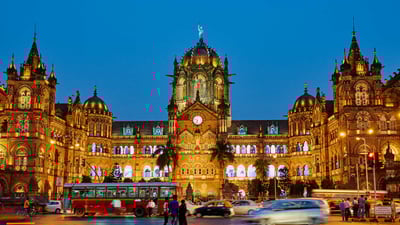 Bing wallpaper April 30, 2024. Maharashtra, Mumbai, Victoria Terminus railway station (© Tuul & Bruno Morandi/Getty Images)