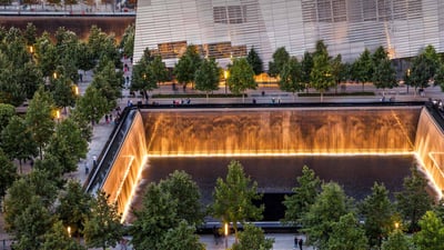 Bing wallpaper September 11, 2024. National September 11 Memorial & Museum, New York City (© Antonino Bartuccio/Sime/eStock Photo)
