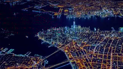 Bing wallpaper January 24, 2022. Lower Manhattan in New York City (© New York On Air/Offset/Shutterstock)