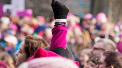 Bing wallpaper October 1, 2019. Women's March in Victoria, B.C. Jan. 21, 2017 (© Mick Ritzel/Alamy Stock Photo)