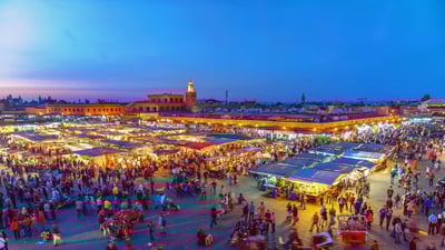 Bing wallpaper November 30, 2019. Jemaa el-Fnaa Square in Marrakesh, Morocco (© Pavliha/Getty Images)