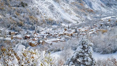 Bing wallpaper March 8, 2022. Saint-Étienne-de-Tinée, Alpes-Maritimes department, France (© CAVALIER Michel/hemis.fr/Alamy)