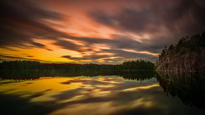 Bing wallpaper June 24, 2020. Midsummer light captured at a lake near the city of Örebro, Sweden (© Anders Jorulf/Getty Images)