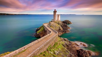 Bing wallpaper April 17, 2023. Petit Minou Lighthouse, Plouzané, Brittany, France (© RooM the Agency/Alamy)