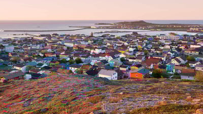 Bing wallpaper July 21, 2019. Saint Pierre panorama at sunrise, Saint Pierre and Miquelon (© Henryk Sadura/Getty Images)