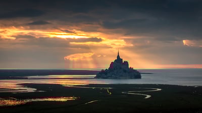 Bing wallpaper April 30, 2021. Mont-Saint-Michel, Normandy, France (© Mathieu Rivrin/Getty Images)