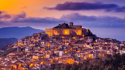 Bing wallpaper April 18, 2021. Montalbano Elicona, Messina, Sicily, Italy (© Antonino Bartuccio/SOPA Collection/Offset by Shutterstock)